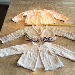 Set of 3 toddler girl sweaters